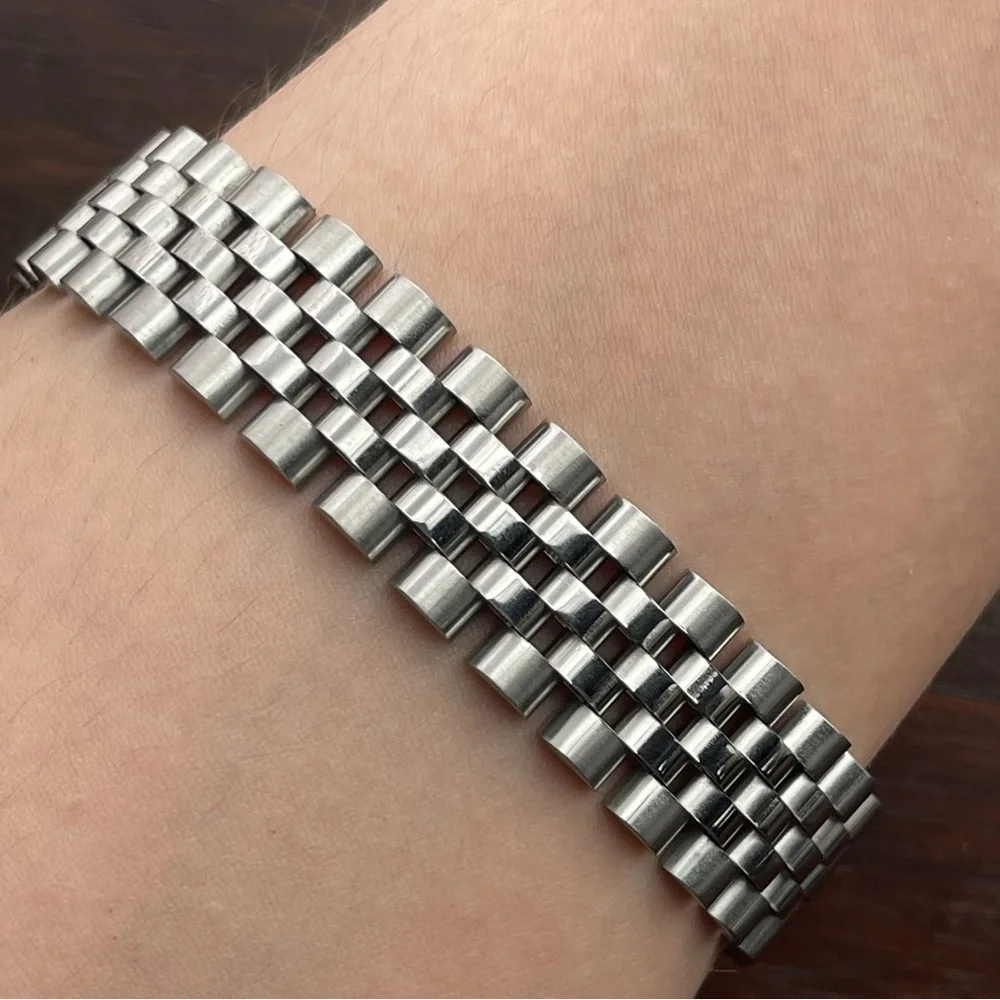 Silver Stainless Steel Metal Chain Bracelet